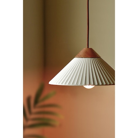 Euri Lighting Artisan Concrete Collection Summit Mountain Pendant Fixture, Cream White EIN-HL1CW-1100